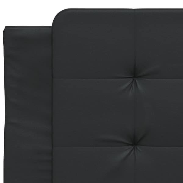vidaXL Sängynrunko päädyllä musta 80x200 cm keinonahka