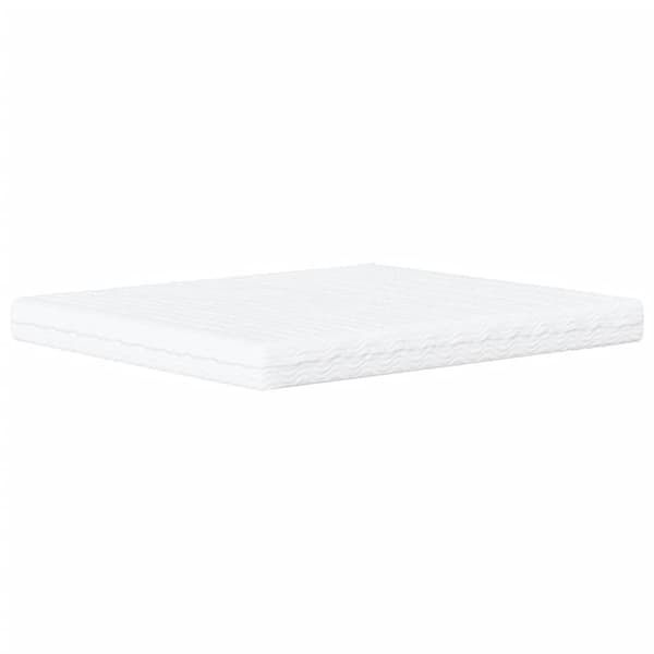 vidaXL Säng med madrass vit och svart 160x200 cm konstläder