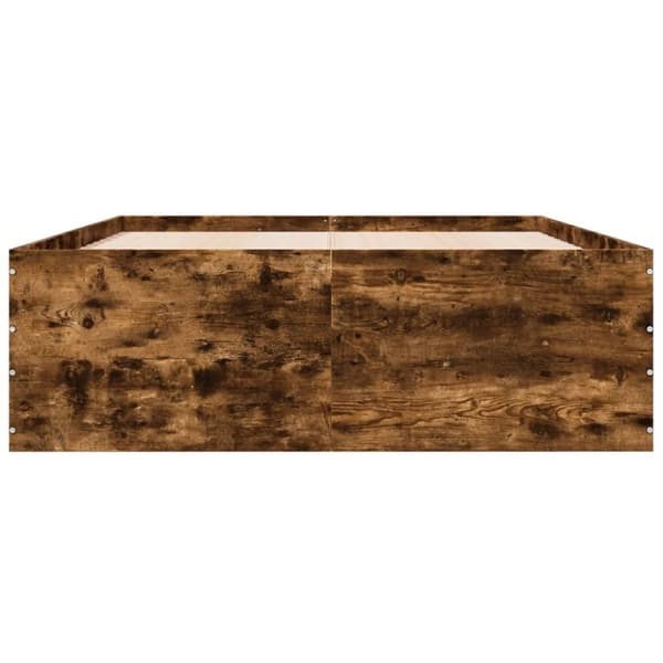 vidaXL sengestel 120x200 cm konstrueret træ røget eg