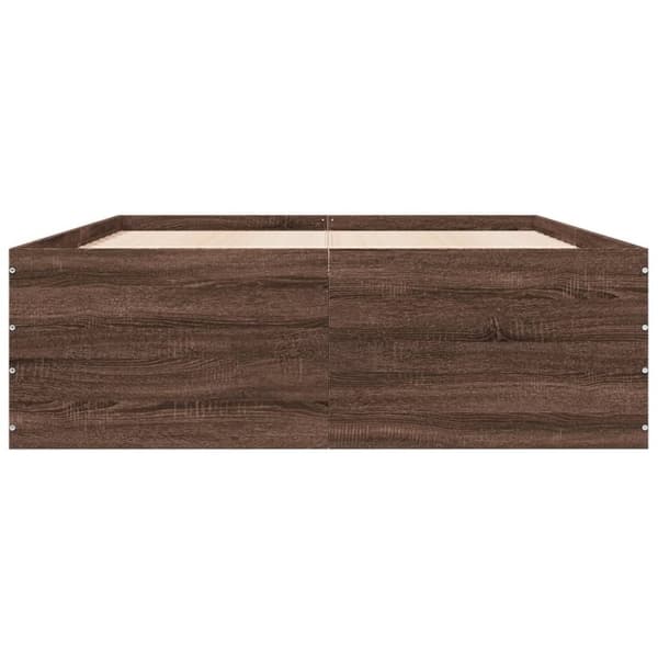 vidaXL Sengeramme brun eik 140x200 cm konstruert tre
