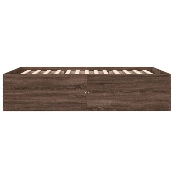 vidaXL Sengeramme brun eik 140x200 cm konstruert tre