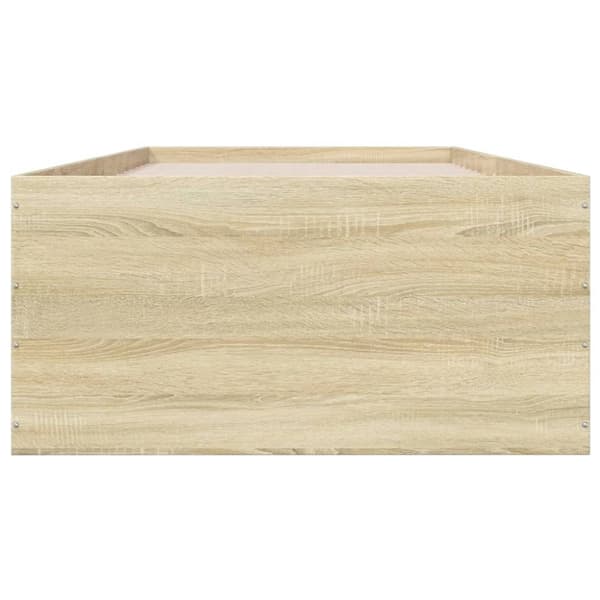 vidaXL Sengeramme sonoma eik 90x190 cm konstruert tre