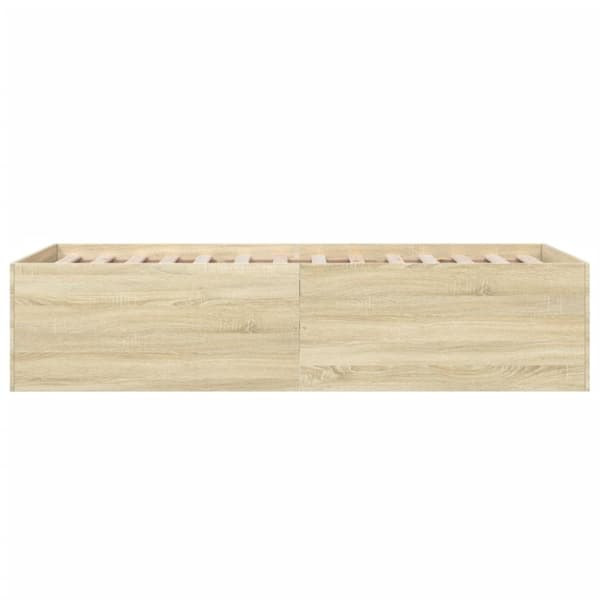 vidaXL Sengeramme sonoma eik 90x190 cm konstruert tre