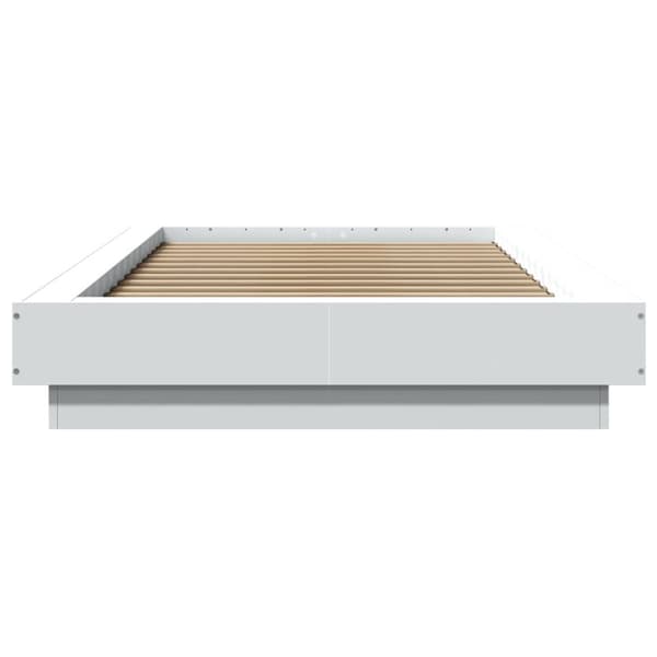 vidaXL Sengeramme hvit 100x200 cm konstruert tre