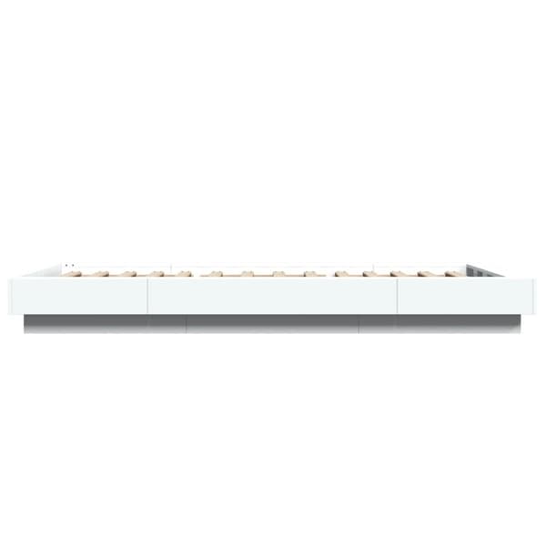 vidaXL Sengeramme hvit 100x200 cm konstruert tre