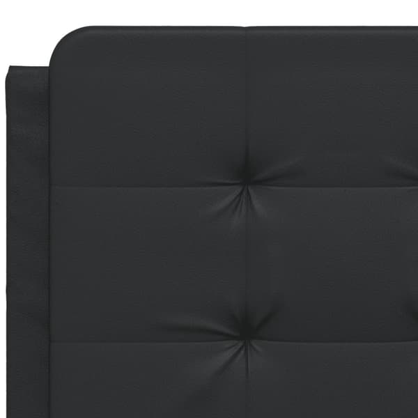 vidaXL Sengeramme med hodegavl svart 140x190 cm kunstlær