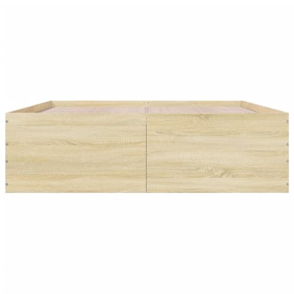 vidaXL Sengeramme sonoma eik 150x200 cm konstruert tre