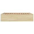 Miniatyrbilde 4 av 10: vidaXL Sengeramme sonoma eik 150x200 cm konstruert tre