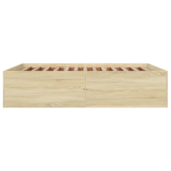 vidaXL Sengeramme sonoma eik 150x200 cm konstruert tre