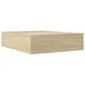 Miniatyrbilde 5 av 10: vidaXL Sengeramme sonoma eik 150x200 cm konstruert tre