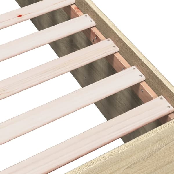 vidaXL Sengeramme sonoma eik 150x200 cm konstruert tre