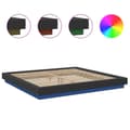 Miniatyrbilde 8 av 11: vidaXL Sengeramme med LED-lys svart 180x200 cm konstruert tre