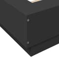 Miniatyrbilde 10 av 11: vidaXL Sengeramme med LED-lys svart 180x200 cm konstruert tre