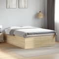 Miniatyrbilde 2 av 10: vidaXL Sengeramme sonoma eik 120x200 cm konstruert tre