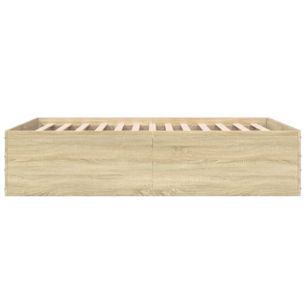 vidaXL Sengeramme sonoma eik 140x190 cm konstruert tre