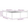 Miniatyrbilde 9 av 10: vidaXL Sengeramme sonoma eik 140x190 cm konstruert tre
