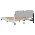 Miniatyrbillede 7 af 11: vidaXL sengeramme med sengegavl 120x200 cm kunstlæder hvid