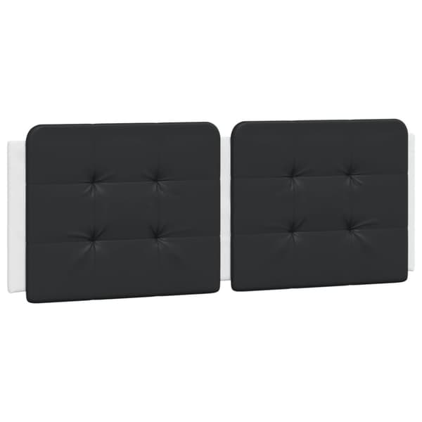 vidaXL sengeramme med sengegavl 140x200 cm kunstlæder hvid og sort