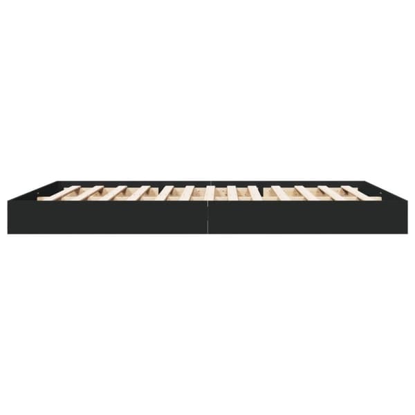 vidaXL Sengeramme uten madrass svart 160x200 cm konstruert tre