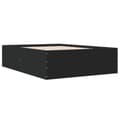 Miniatyrbilde 5 av 10: vidaXL Sengeramme svart 140x200 cm konstruert tre