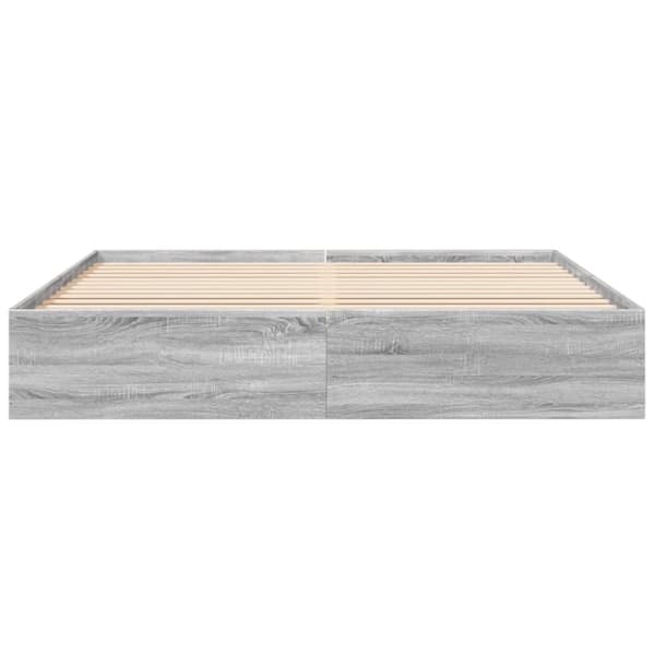 vidaXL sengestel 180x200 cm konstrueret træ grå sonoma-eg