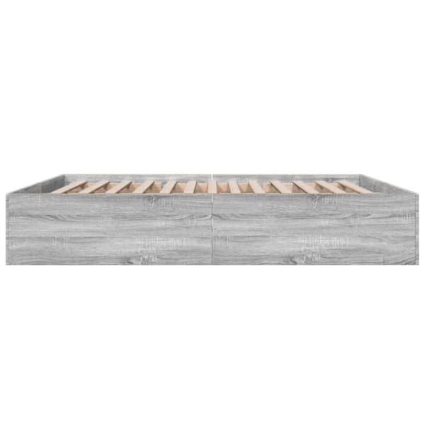 vidaXL sengestel 180x200 cm konstrueret træ grå sonoma-eg