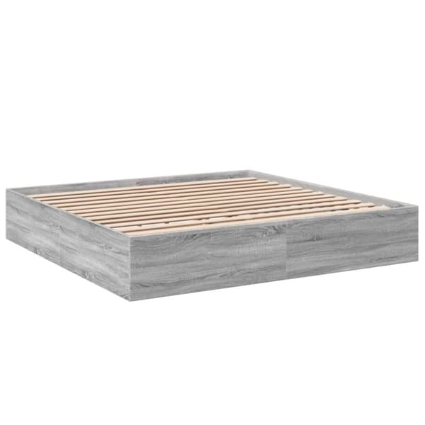 vidaXL sengestel 180x200 cm konstrueret træ grå sonoma-eg