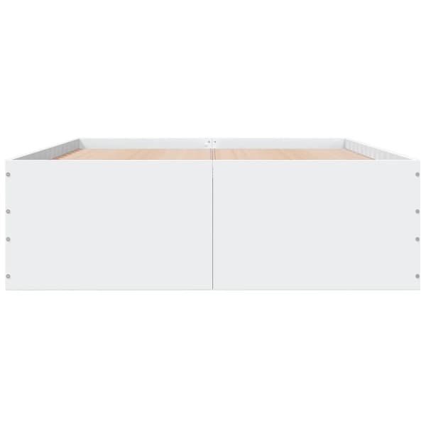 vidaXL Sängynrunko valkoinen 120x200 cm tekninen puu