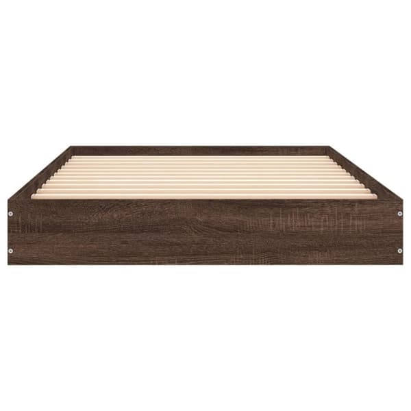 vidaXL Sengeramme uten madrass brun eik 100x200 cm konstruert tre