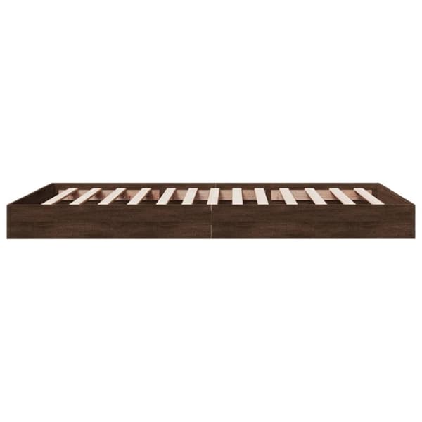 vidaXL Sengeramme uten madrass brun eik 100x200 cm konstruert tre