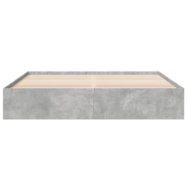 vidaXL Sängynrunko betoninharmaa 180x200 cm tekninen puu