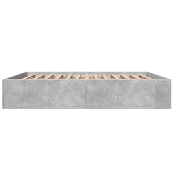 vidaXL Sängynrunko betoninharmaa 180x200 cm tekninen puu