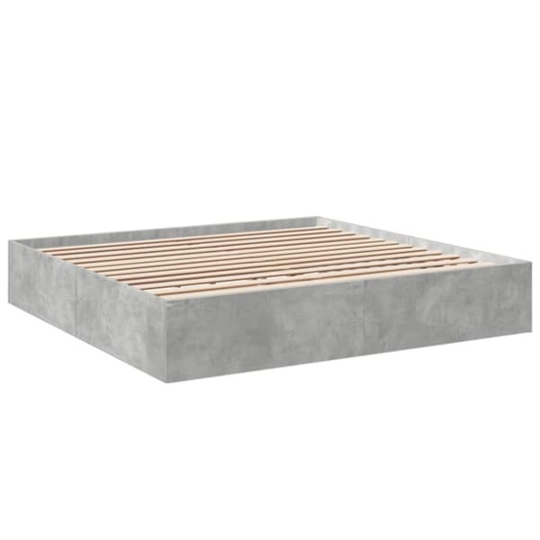 vidaXL Sängynrunko betoninharmaa 180x200 cm tekninen puu