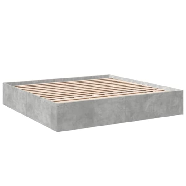vidaXL Sängynrunko betoninharmaa 180x200 cm tekninen puu