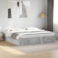 Miniatyrbilde 2 av 10: vidaXL Sengeramme betonggrå 200x200 cm konstruert tre