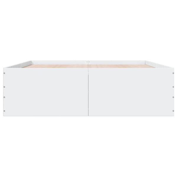 vidaXL Sengeramme hvit 150x200 cm konstruert tre
