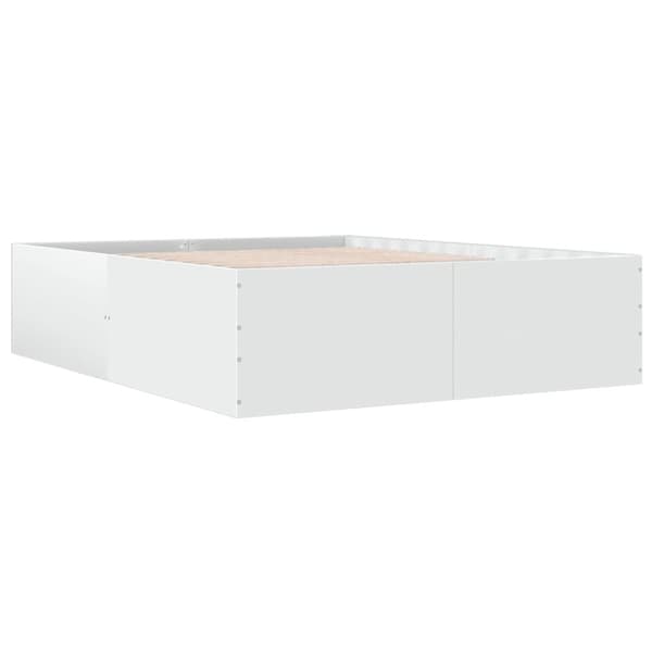 vidaXL Sengeramme hvit 150x200 cm konstruert tre