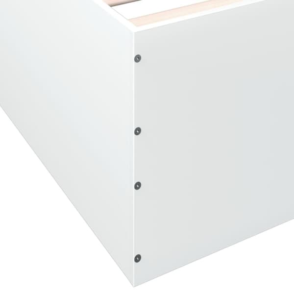 vidaXL Sengeramme hvit 150x200 cm konstruert tre