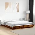 Miniatyrbilde 2 av 10: vidaXL Sengeramme røkt eik 150x200 cm konstruert tre