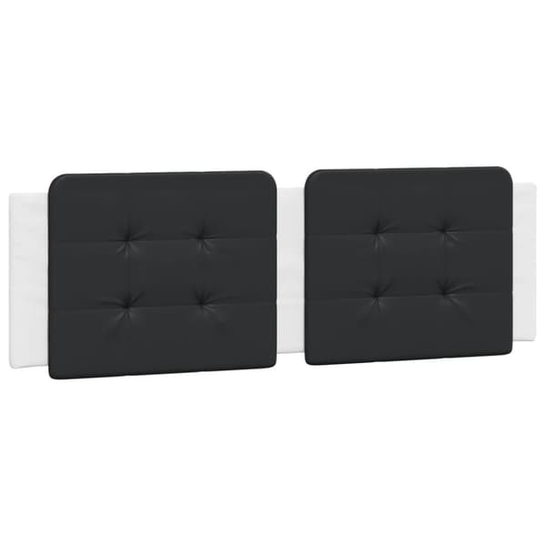 vidaXL sengeramme med sengegavl 160x200 cm kunstlæder hvid og sort