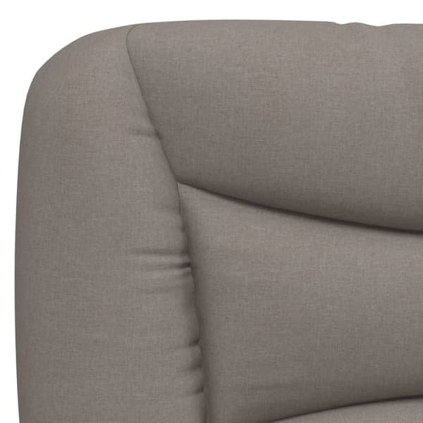 vidaXL Säng med madrass taupe 90x190 cm tyg