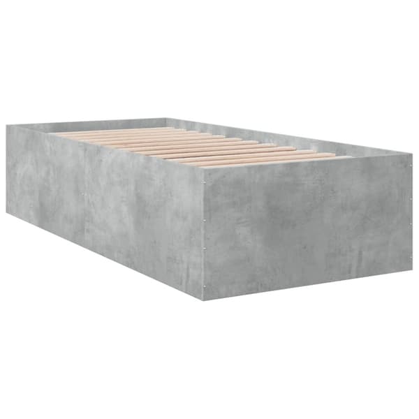 vidaXL sengeramme 90x190 cm konstrueret træ betongrå