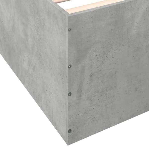 vidaXL sengeramme 90x190 cm konstrueret træ betongrå