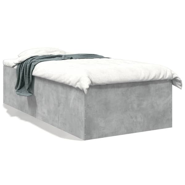 vidaXL sengeramme 90x190 cm konstrueret træ betongrå