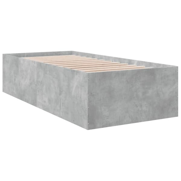 vidaXL sengeramme 90x190 cm konstrueret træ betongrå