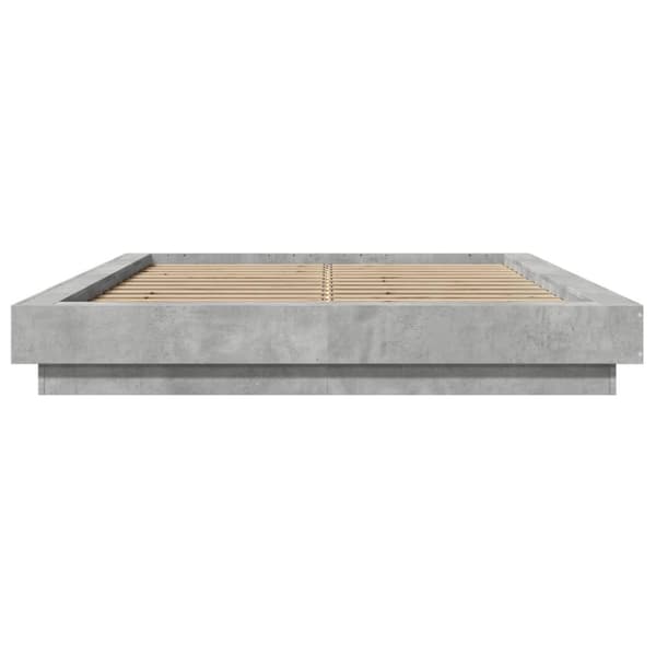vidaXL Sengeramme betonggrå 140x200 cm konstruert tre