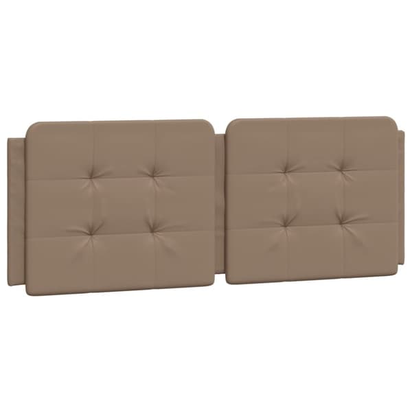 vidaXL sengeramme med sengegavl 120x200 cm kunstlæder cappuccinofarvet