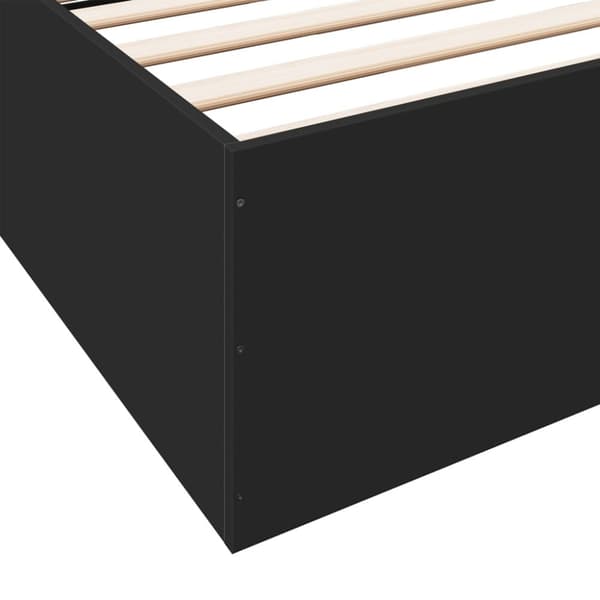 vidaXL sengestel 180x200 cm konstrueret træ sort