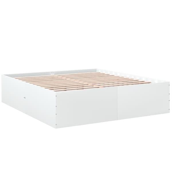 vidaXL sengestel 180x200 cm konstrueret træ hvid