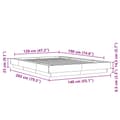 Miniatyrbilde 9 av 10: vidaXL Sengeramme brun eik 120x190 cm konstruert tre